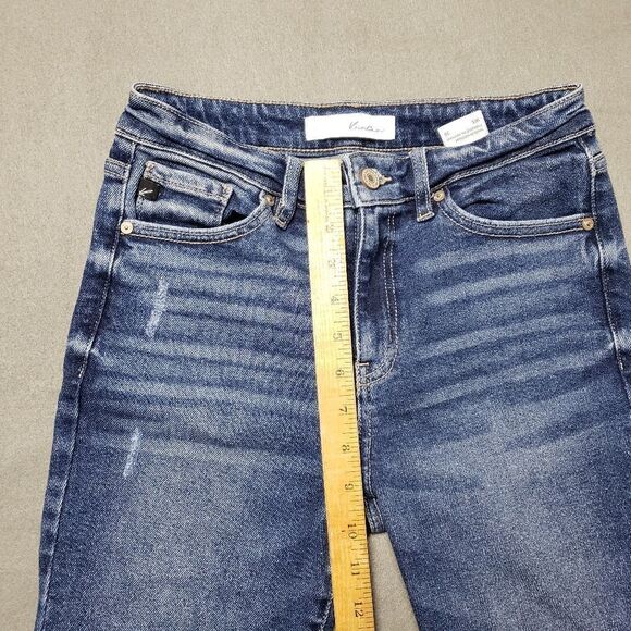 Kancan High Rise Distressed Hem Skinny Blue Jeans Weekday Blues High Rise Skinny - Picture 3 of 13